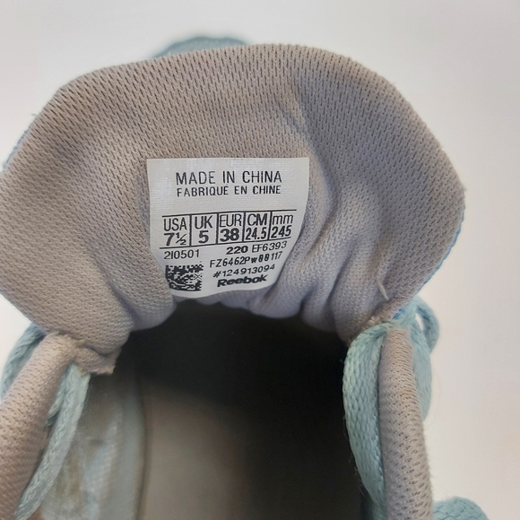 Reebok Womens Light Blue Athletic Shoes, size 7.5 - Picture 9 of 9
